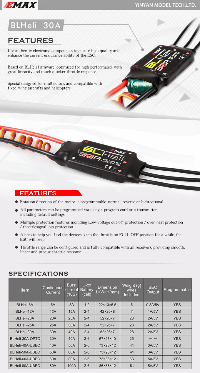 BLHeli Series 30A ESC (ONESHOT available) source content 1