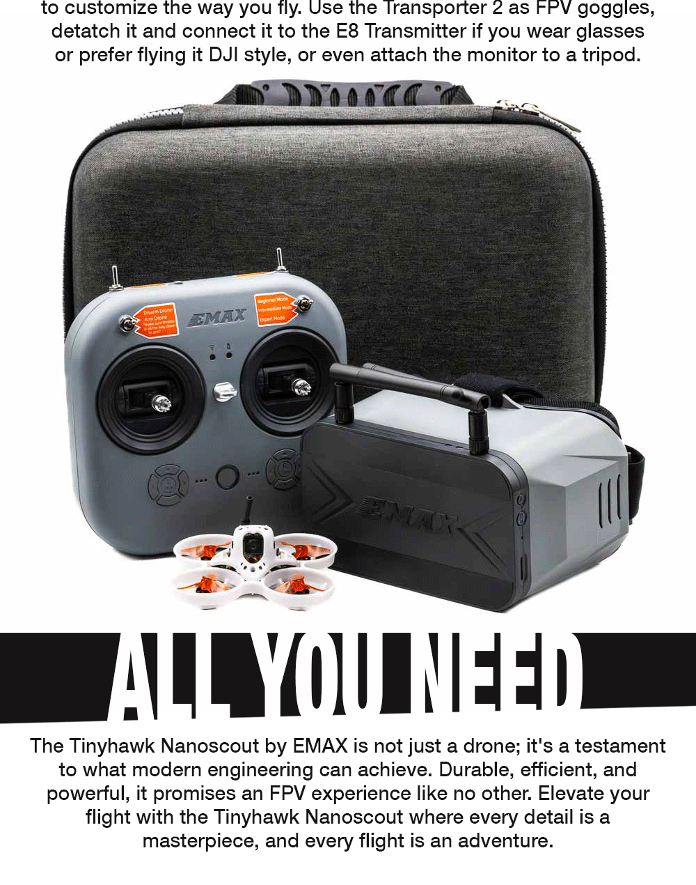 Tinyhawk Nanoscout - Ready To Fly (RTF) with Controller and Goggles source content 6